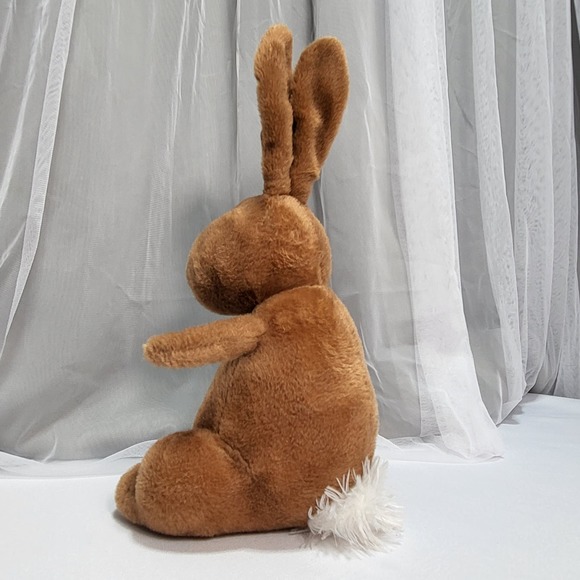 Kohl's Cares 12" Brown Bunny Rabbit White Tailed Soft Stuffed Plush Animal Toy - Picture 4 of 7